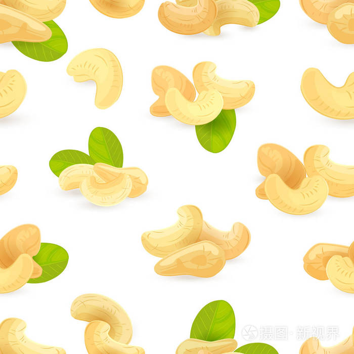 在白色的腰果纹理插画-正版商用图片0zda6y-摄图新视界