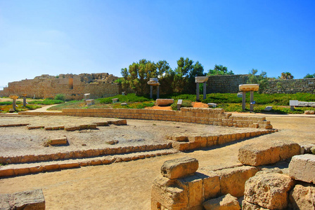 该撒利亚的罗马古城遗址。以色列