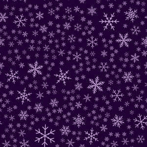 紫色圣诞背景混沌紫雪花无缝模式分散紫