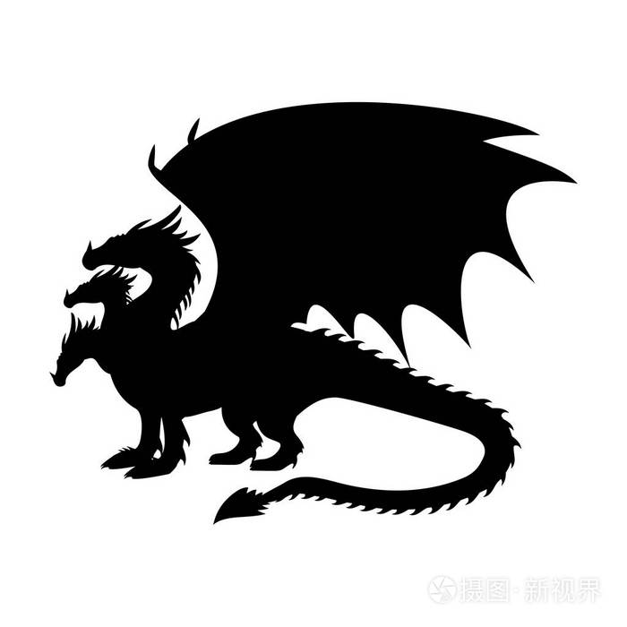龙幻想的轮廓符号神话幻想