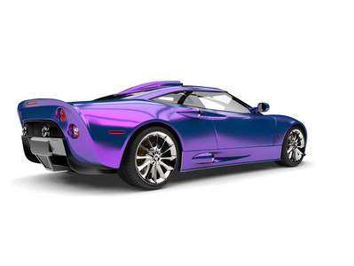 闪闪发光的紫色豪华超级跑车