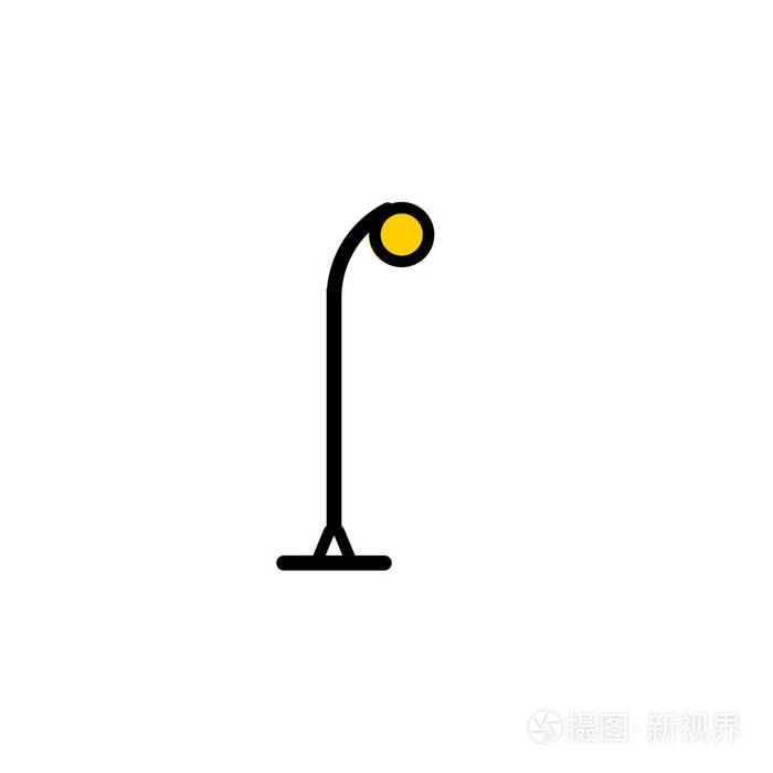 轮廓路灯图标.