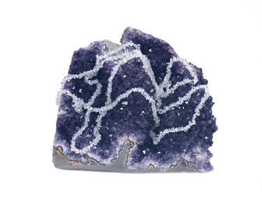 清除石英大跌芯片项链紫水晶 geode 提出了