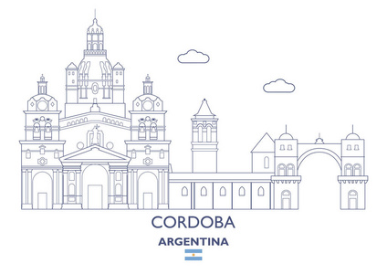阿根廷科尔多瓦城的天际线，