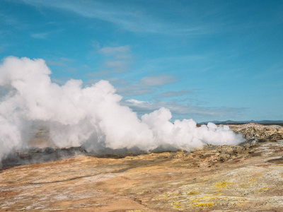 从飞机穿过冰岛北国家火山沙漠山山脉间歇泉水瀑布水马景观湖夕阳雪冰川美景