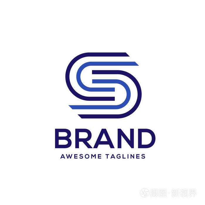 字母s线标志图标设计