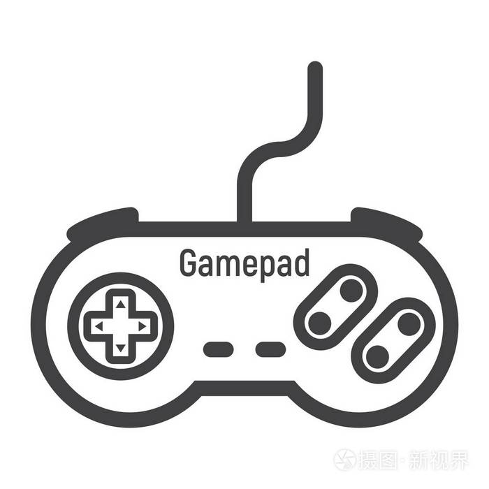游戏手柄线图标, 控制台和操纵杆