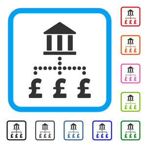 英镑银行付款框架图标图片