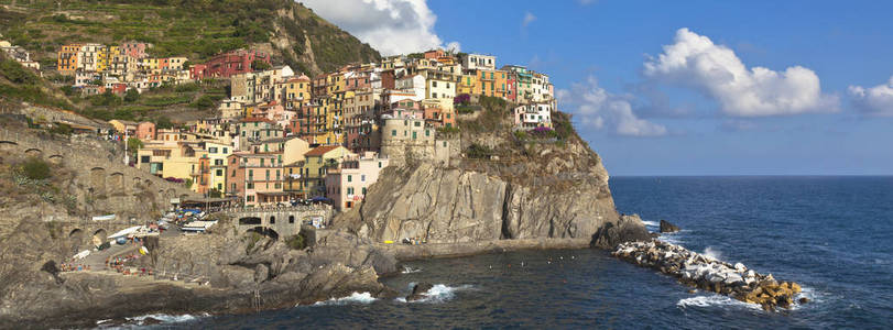 manarola 的全景视图