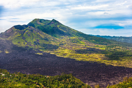 印度尼西亚巴厘岛的danau batur gunung batur kintamani。