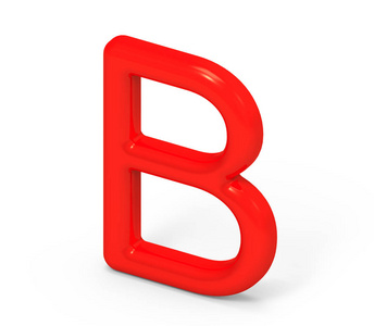 3d 渲染红色字母 B