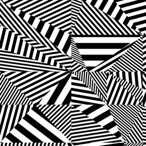 黑色和白色图案，抽象的几何对比背景