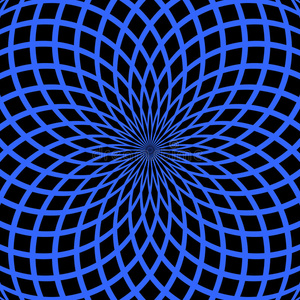 抽象的蓝色背景。旋转模式。
