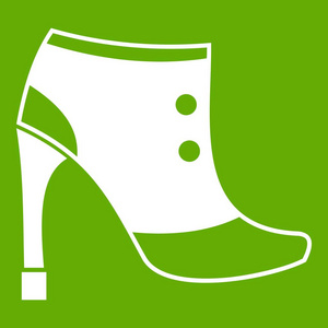 女性靴子图标绿色