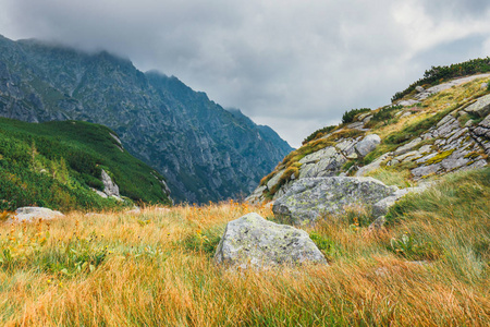 波兰高 Tatra 山脉五湖流域鸟瞰图