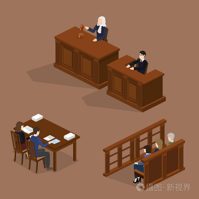 法院室内与人插画-正版商用图片0zshby-摄图新视界