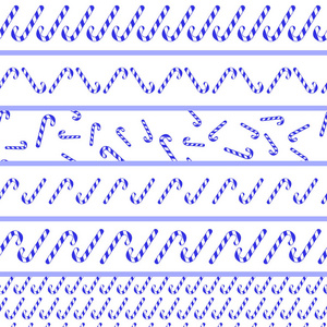 磁带设置圣诞节。无缝型糖果棒