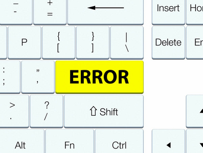 错误黄色键盘按钮