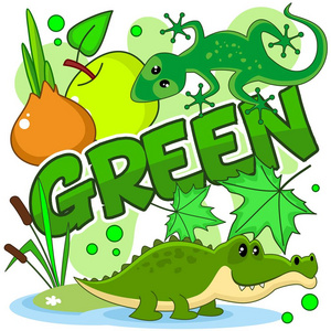 绿色插图
