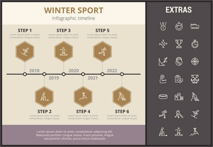 冬季运动信息模板, 元素, 图标