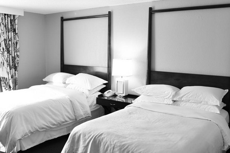 酒店或汽车旅馆卧室