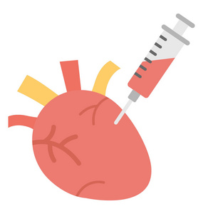 心脏注射矢量图标