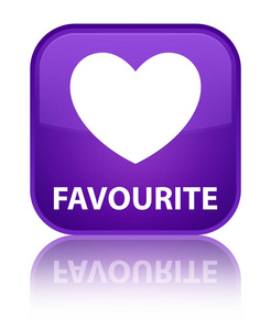 最受欢迎的 心形图标 特殊紫色方形按钮