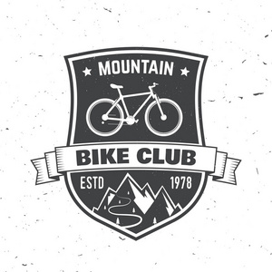 山地自行车俱乐部。矢量插图