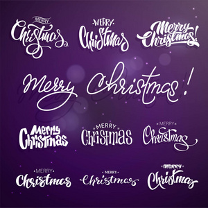 圣诞快乐字体设计方案集