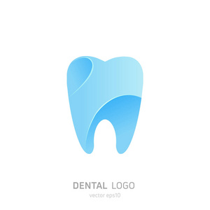 牙科诊所的标志。愈合牙齿图标。牙医办公室