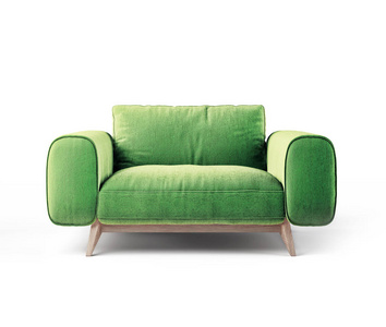 绿色舒适扶手椅