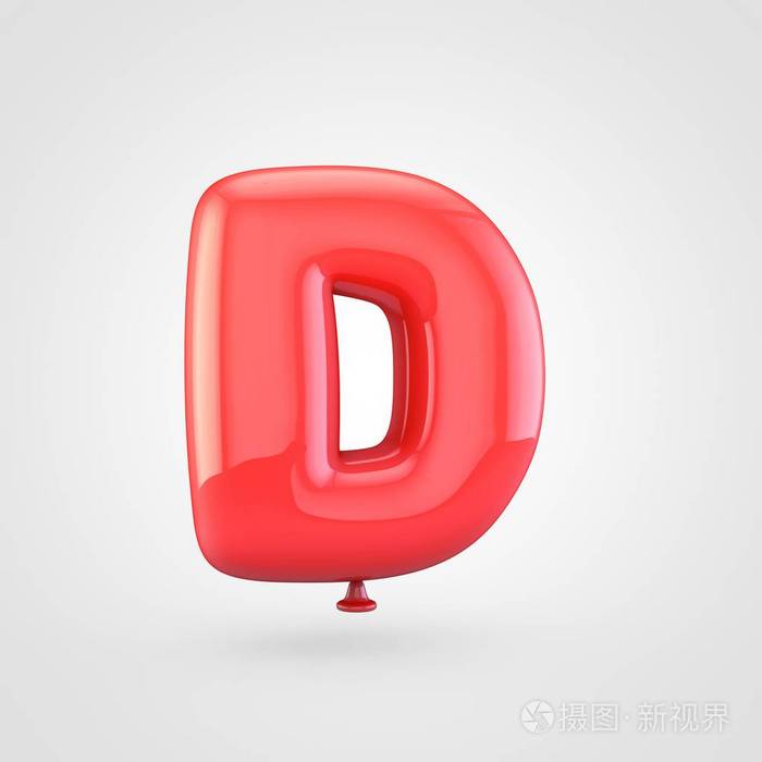 气球字母 d 大写