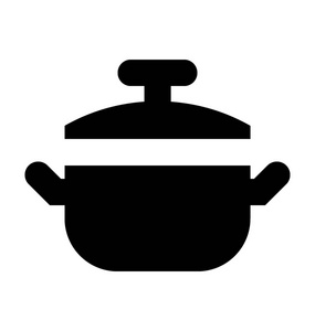 烹饪锅矢量图标图片
