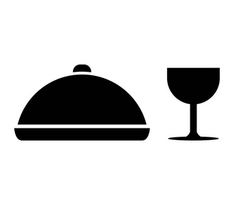白色背景上的膳食图标图片