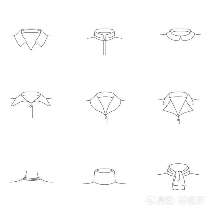 妇女衣领的类型 衬衫领子女式上衣衣领