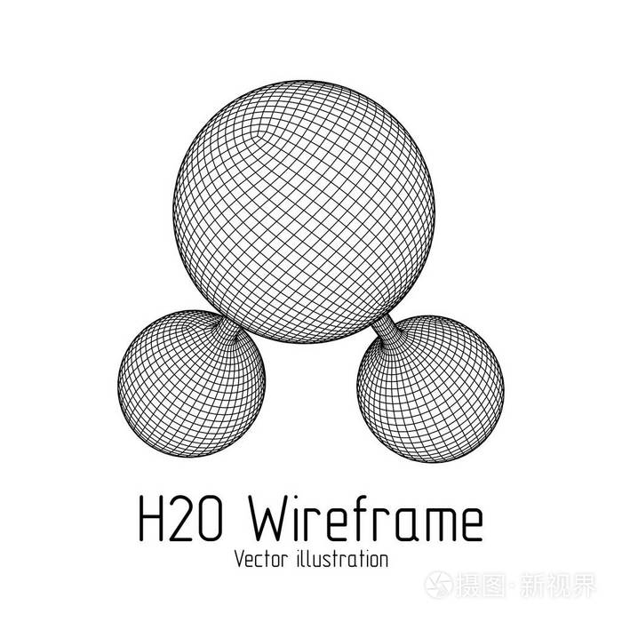 线框网h2o分子