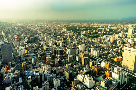 从米德兰广场鸟瞰名古屋大图片