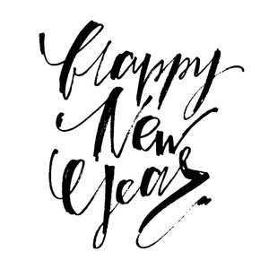 手绘矢量字体。结婚周年快乐短语用手。孤立的