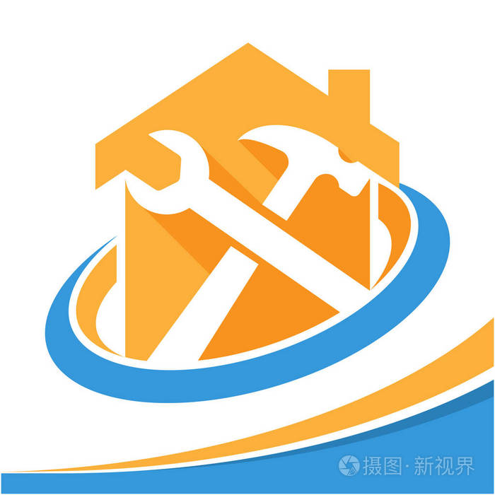 图标标志为业务的维修 翻新 家庭护理服务