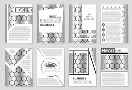 抽象矢量布局背景集。为艺术模板设计, 列表, 头版, 样机小册子主题风格, 横幅, 想法, 封面, 小册子, 印刷品, 传单, 