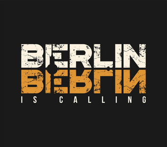 柏林呼吁 tshirt 和服装设计与垃圾效果
