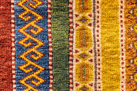 手工编织地毯和挂毯, 老式地毯在埃及集市土耳其图片