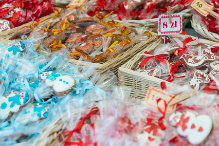 圣诞节自制姜饼饼干在传统市场