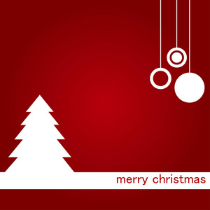 圣诞贺卡。 圣诞快乐字母与圣诞树矢量插图。