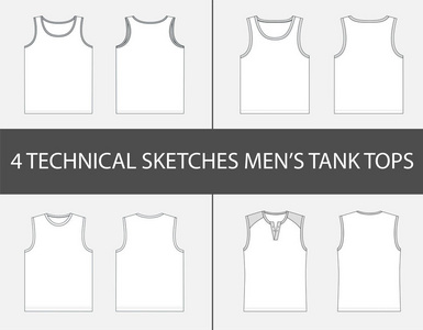 s Tank Tops in vector.