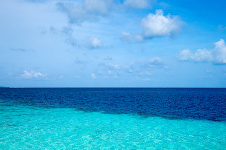 马尔代夫的热带天堂景观