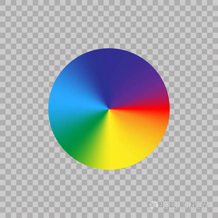 渐变彩虹圆形调色板.矢量插图