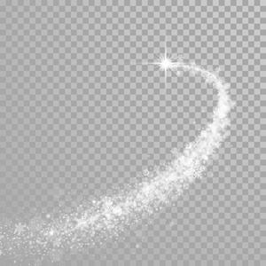 圣诞假期雪花闪闪发光的闪光的雪颗粒和闪亮的五彩纸屑光效果。矢量闪闪发光的微光眩光的足迹, 为新年或圣诞节白色设计背景