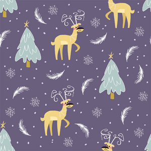 圣诞图案与鹿
