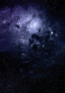 远照射星云和星域对空间..这幅图像的元素由美国宇航局提供。3D绘制。
